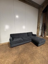 Made Blue Velvet L Shape Sofa Bed | Delivery Available