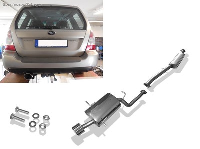 Fox Edelstahl Sportauspuffanlage für Subaru Forester SG ab 2002 je 129x106 oval