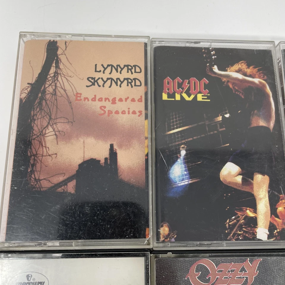 Vintage Rock Cassette Lot of 8 AC/DC Ozzy Def Leppard ZZ Top Motley Crue - Image 2 of 4