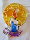 Vintage Lot of 3 Christmas Suncatcher Ornaments Flat Plastic Stain Glass Look — photo 10