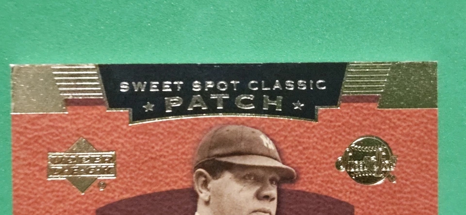 Tarjeta de parche de calcetines rojos Babe Ruth 2004 Upper Deck Sweet Spot (RARO) 70/125 Foto 3 de 4