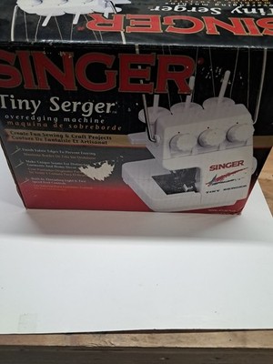 Singer Tiny Serger Overedging Sewing Machine TS380 PLUS W/Box USED Tested 