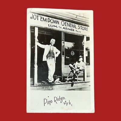 Vintage 1963 JOT'EM DOWN General Store Pine Ridge Ark Postcard Ephemera POSTED