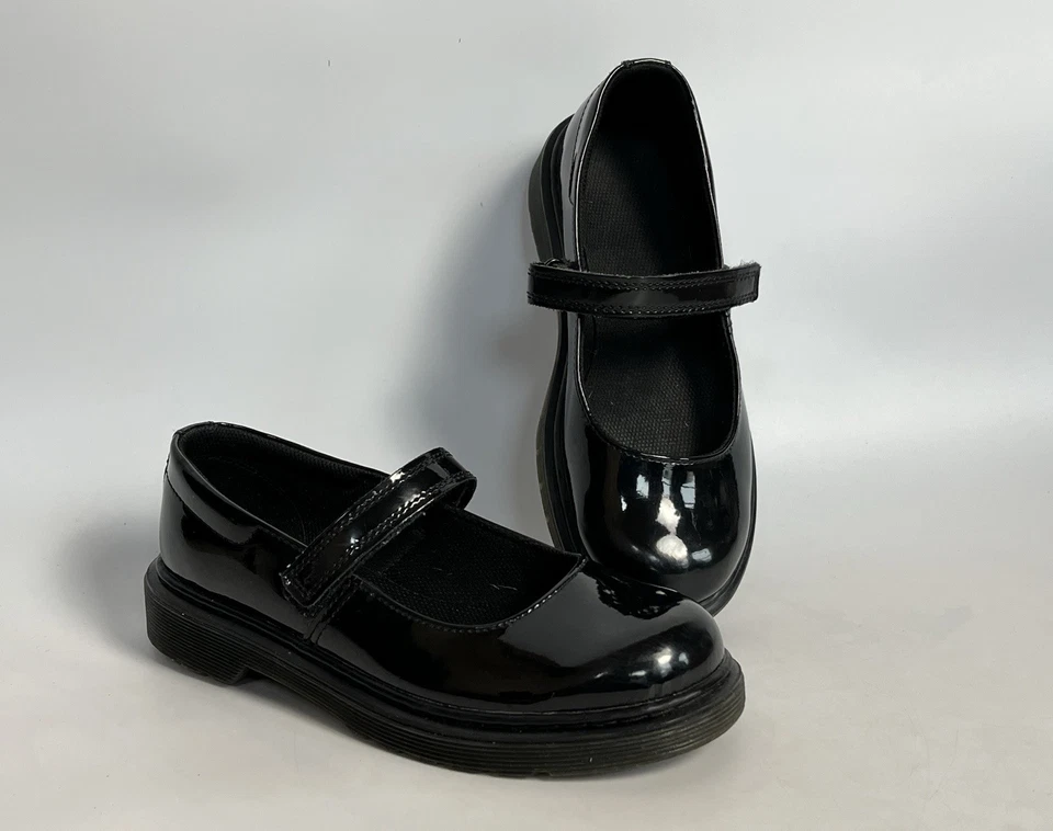 Dr Martens Maccy Mono Mary Jane Black Patent Leather School Work Shoes UK 4 - Image 2 of 4