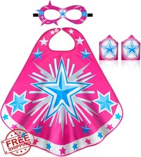 iROLEWIN Star Superhero Capes Masks Kids Costume Set