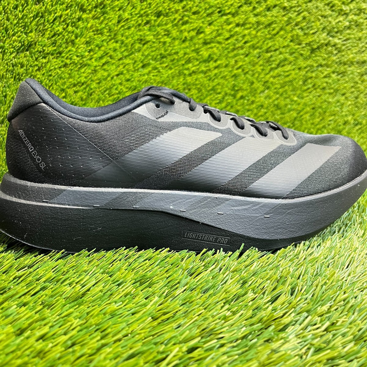 Adidas Adizero EVO SL Mens Size 10.5 Core Black Athletic Running Shoes  Sneakers | eBay