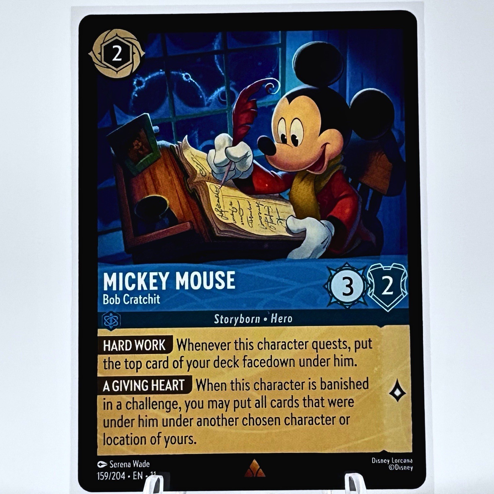 Disney Lorcana Mickey Mouse - Bob Cratchit Winterspell Rare #159/204 NM