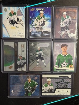 LOT of 8 Wyatt Johnston Rookie Cards - Upper Deck, Credentials, Numbered, RC