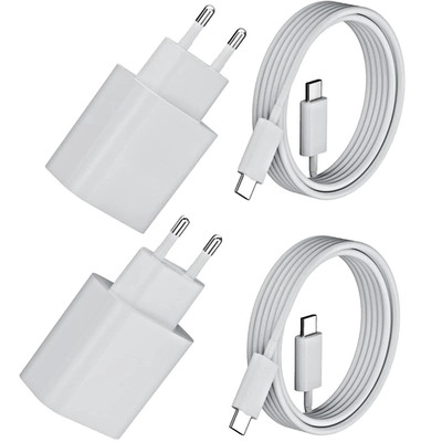 2 Pack 20W USB C Schnellladegerät PD 3.0 für iPhone  iPad + 2m USB-C Schnelll...