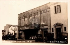 c1930s Oxnard CA California Theatre RPPC Photo Postcard COPY