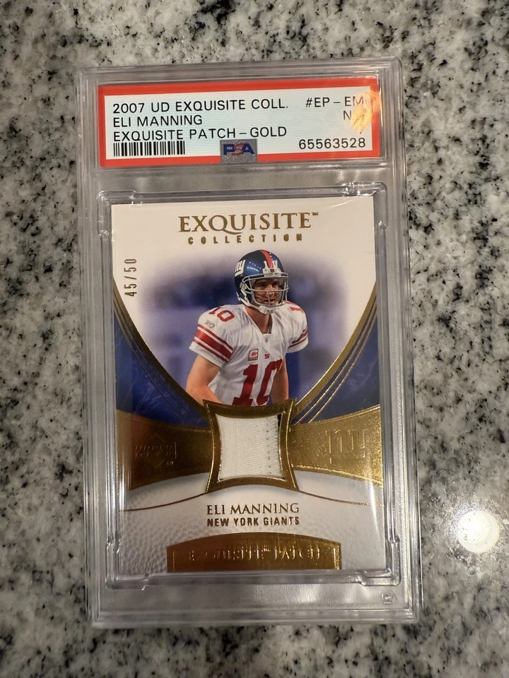 2005 2006 2007 Upper Deck Exquisite collection patch ELI MANNING GOLD Lot PSA - Image 3 of 4