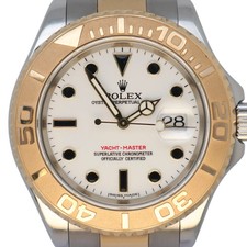 2006 Rolex 16623 Yacht-Master 40mm 18K Gold Steel White Dial Automatic Watch