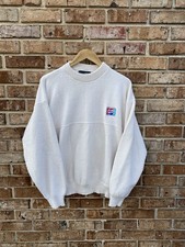 Vintage 80/90s Pepsi Logo Promo White Knit Sweater Size L EMBROIDERED