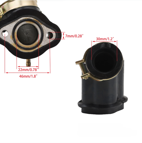 Intake Manifold Pipe Replacement Fit for GY6 125cc 150cc Scooter - Photo 1/5