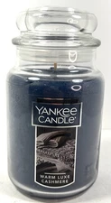 Yankee Candle 22 oz WARM LUXE CASHMERE Single Wick LARGE JAR Discontinued NEW