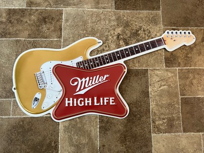 Miller High Life Beer Guitar Music Tin Sign Game Room Man Cave Bar Pub NEW
