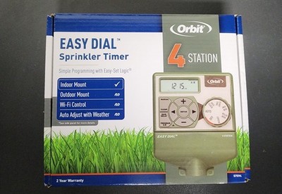 Orbit EASY DIAL 4 Station Sprinkler Timer 28964 Indoor Mount Easy Set Logic OEM