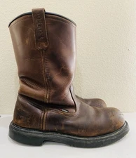 Red Wing Boots Mens 10.5 E2 Brown 2230 Pecos Supersole Safety Toe Made In USA