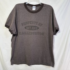 Vintage Property of Halliburton EST 1919 XL Ringer Tee T-Shirt Fracking Oil UAE