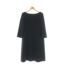 【Dresses】FOXEY Charlotte Boat Neck Wool Dress Size 40 Navy Women's