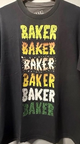 Baker Skateboards T Shirt Large Black Baker Logo Graphic Skate Streetwear Tee