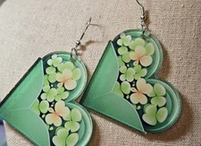 St Patrick's Day Shamrock Bundle Acrylic Dangle Earrings TB93