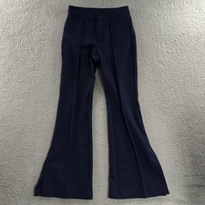 Gap Womens Pants Blue Size 6 High Rise Flared Ankle Slit Rayon Nylon Blend