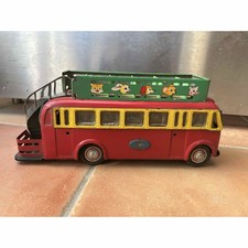 Marusan Animal Bus Tin Toy Car Retro Pop Size 27x10.5x7.5cm No Box Junk