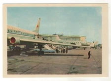 ODESSA AIRPORT Aircraft airlines plane Aviation Aeroflot Russian Postcard Old