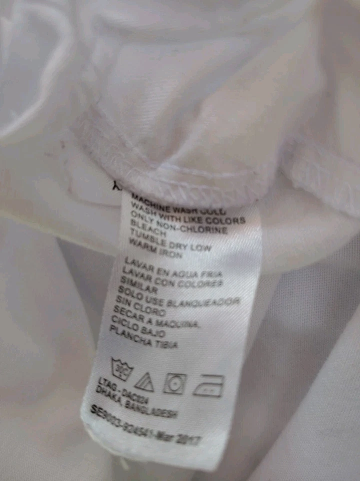 Lote de 2 Camisas Brancas French Toast Boys 20 Huskey Manga Curta Botão para Baixo Adj Co - Imagem 4 de 4