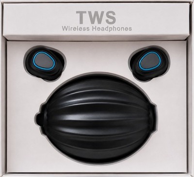 TWS Bluetooth In-Ear Kopfhörer Wireless Earbuds mit Ladecase Schwarz