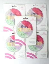 6 Pack Anagram Standard Happy Birthday Helium Decorative Balloon Girl Womens