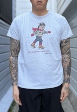 Vintage Polo Bear Ice Skating Shirt USA Made Medium 90’s Faire Isle Soft Tee