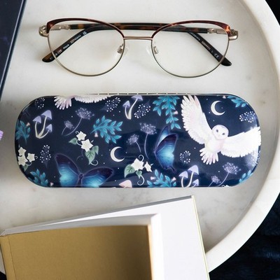 Night Flight Midnight Owl Design Gothic Witchy Hartbrille Sonnenbrille Etui