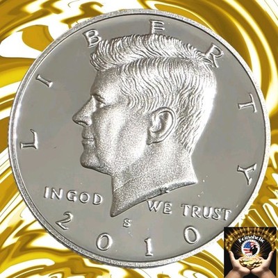 2010 S Silver Proof Kennedy Half Dollar 90% Silver Cameo Taken From Proof Set