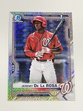 2021 Bowman Baseball Chrome Mojo Refractor - Jeremy De La Rosa - Nationals