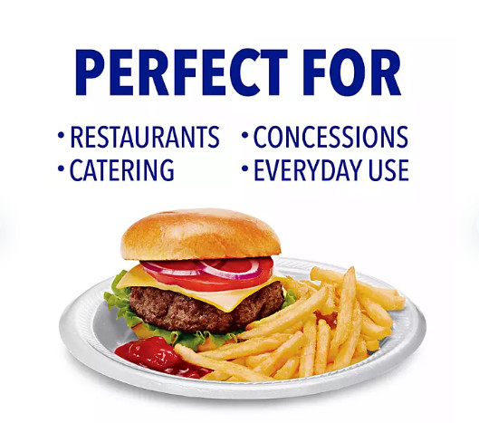 Hefty Supreme Foam Disposable Lunch Plates, 8 7/8" (250 ct.)