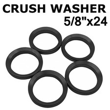 5 PCS Muzzle Brake Crush Washer 5/8x24 5/8-24 TPI Black Steel for .308