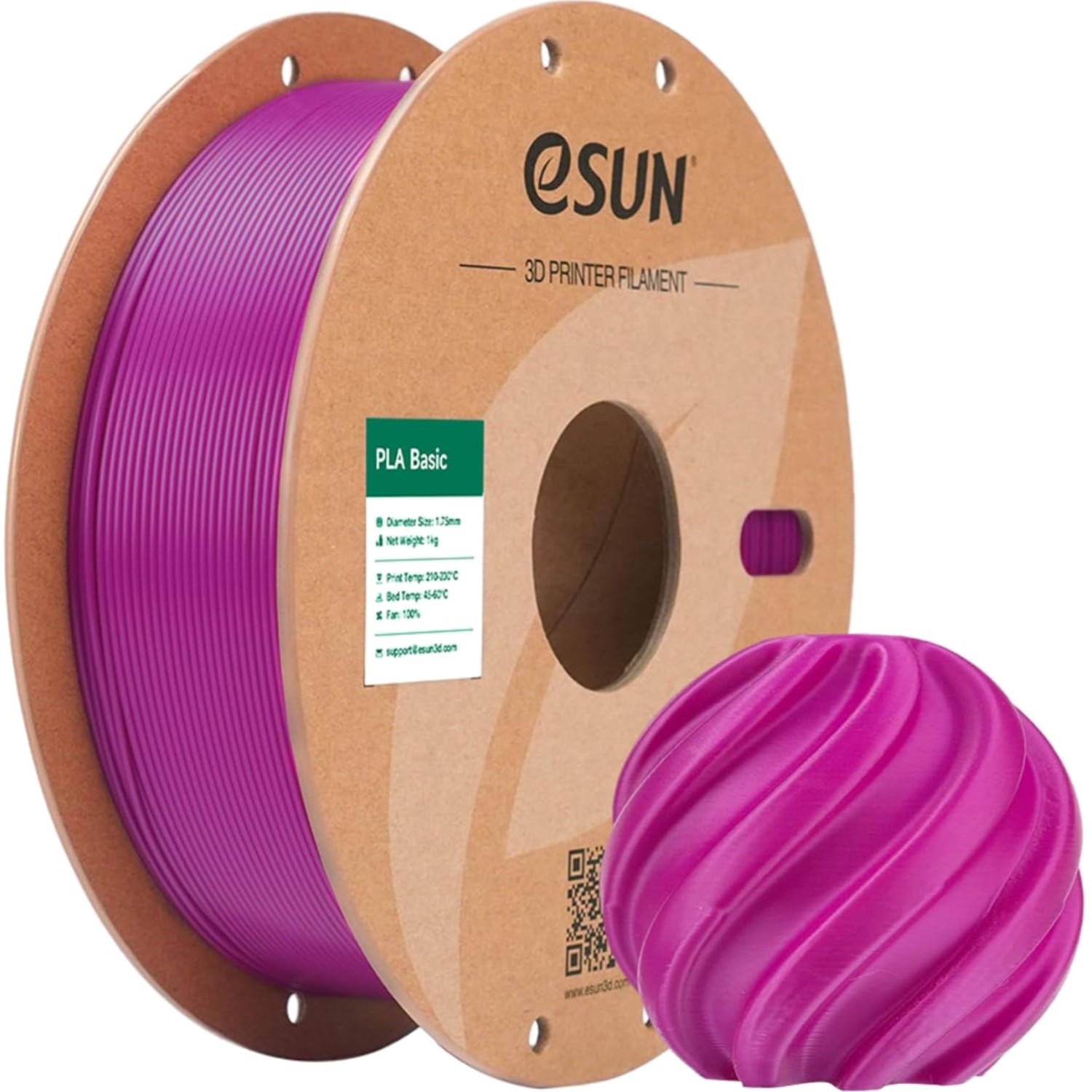 Esun PLA Basic Filament 1kg Spule – Umweltfreundlich & Schnelle Druckleistung