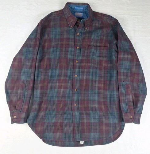 Vintage Pendleton USA Country Traditionals Wool Flannel Lodge Shirt Jacket Red - Picture 2 of 11