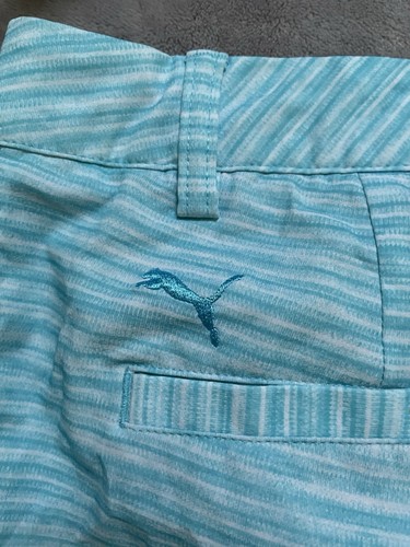 Puma Damen blau weiß Shorts Gr. 10 Golf sportlich Stretch Freizeit - Bild 5 von 5