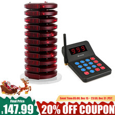 Retekess T119 Restaurant Pager System Guest Queuing 10 Buzzers Food Truck Cafe