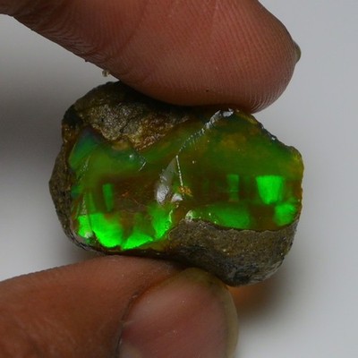 Ethiopian Oil Opal Specimen  19.50  cts Natural Rough Gemstone - Fire Opal Roug