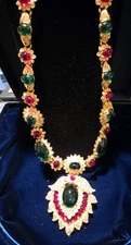 Astounding Kenneth Jay Lane KJL Moghal Mughal Jackie Kennedy Onasis Necklace