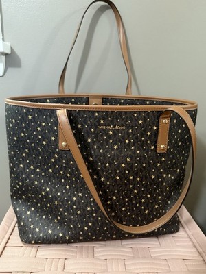 Michael Kors Brown Multi Large Tote Bag Stars Brown
