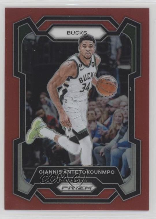 2023-24 Panini Prizm Red Prizm /299 Giannis Antetokounmpo #103 1ht8