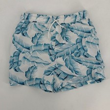 Janie and Jack Kids Swim Trunks Shorts Size 8 Palm Leaf Print Elastic Waist