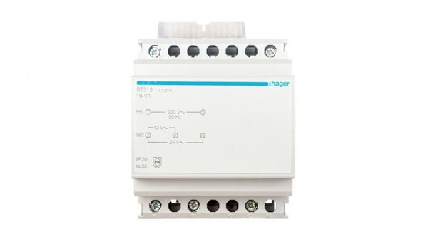 Transformator BezpieczeńStwa ModułOwy 230/12- 24V Ac 1,33-0,67A ST313-image