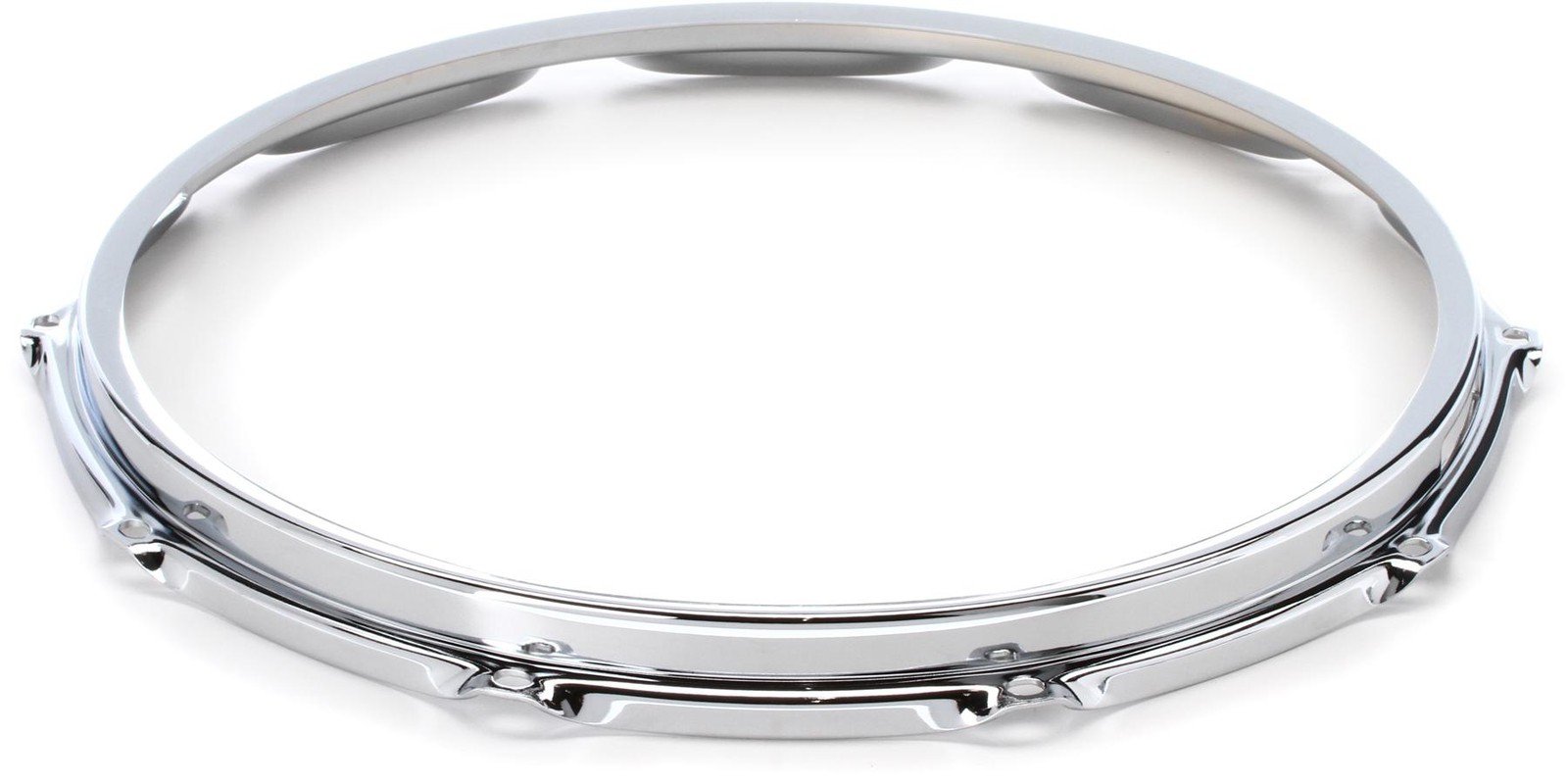 S Hoop 10-lug Snare Resonant Hoop - 14-inch - Chrome Finish (2-pack) Bundle