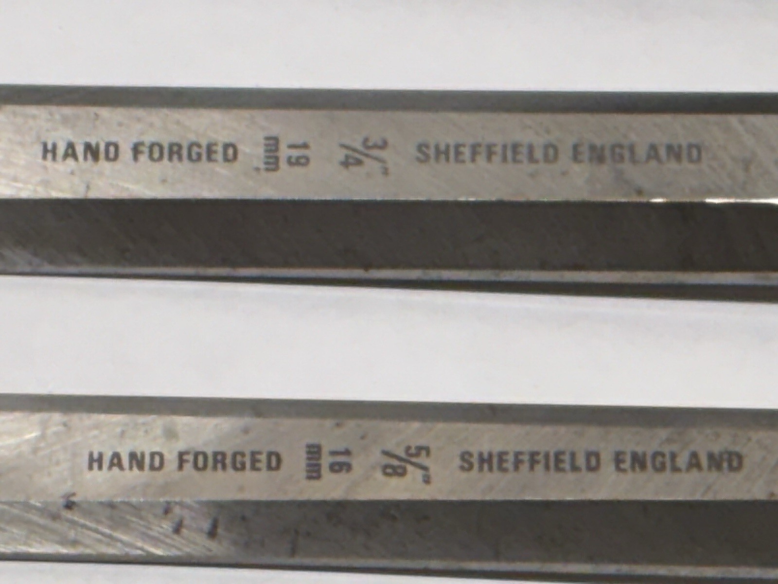 Set 7 Vintage Marples Wood Bevel Edge Chisel Blue Chip Sheffield England